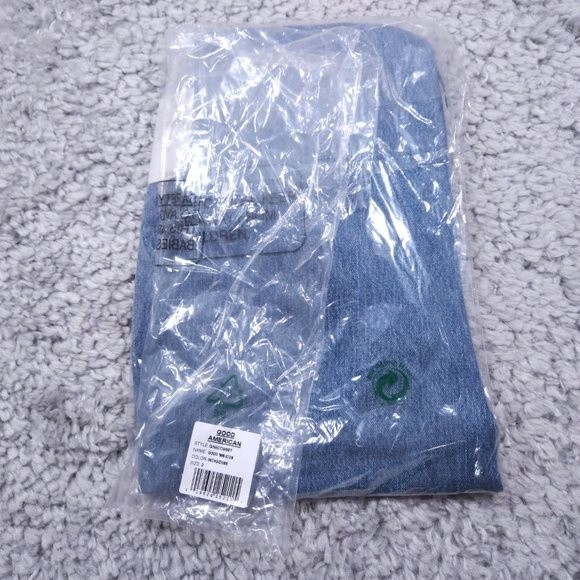 Good American Blue Straight Leg Jeans - Picture 4 of 12